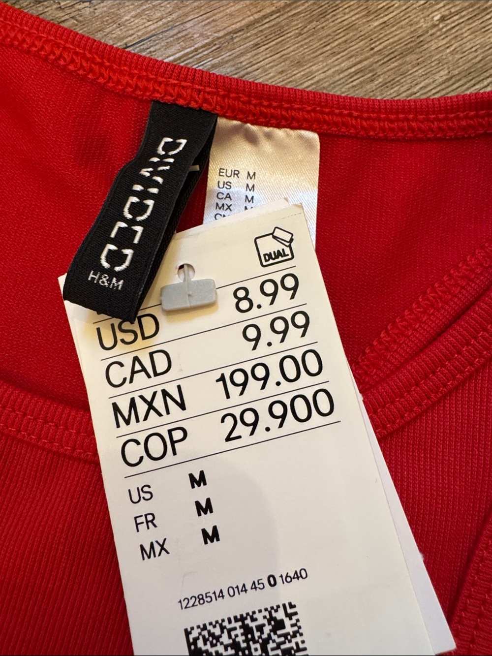 H&M Bright Red Ribbed Racerback Tank - Picture 2 of 2